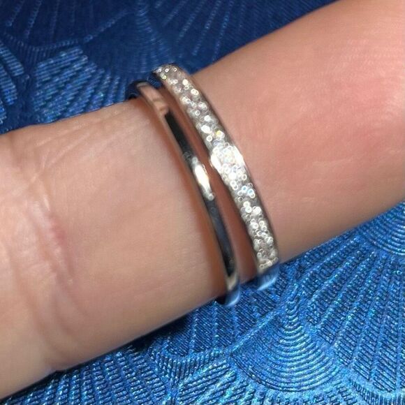 AYP Sterling 925 Silver & Zircon Adjustable. Ring - Picture 6 of 12